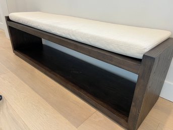 Edmon Wood Bench With Cushion From Mecox Gardens