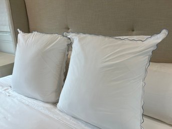 Serena And Lily Pillows With Blue Bordered Shams