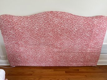 Red/Coral Custom King Headboard Lulu DK Fabric