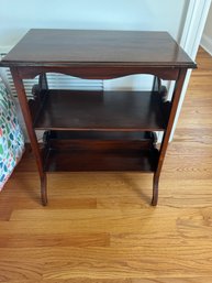 Antique Mahogany 3 Tier Side Table