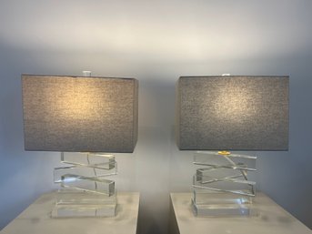Pair Of Surya Surrey Minimalistic Table Lamps