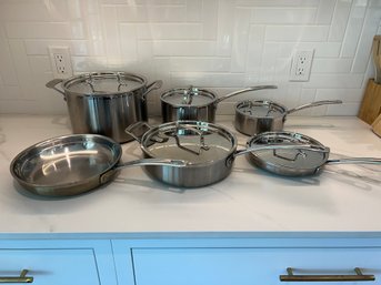 Set Of Cuisinart Stainless Steel Pots And Pans