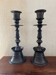 Pair Of Metal Candlesticks