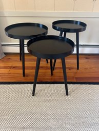 Set Of 3 Lavish Home Collection Black Tripod Side Tables