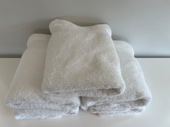 Set Of Five Kassatex White Bath Towels