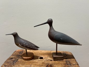 Lot Of Two Hand Carved Shore Birds