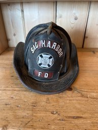 Vintage Leather Sag Harbor Firemans Hat