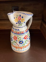 Vintage Ceramic Sangria Pitcher