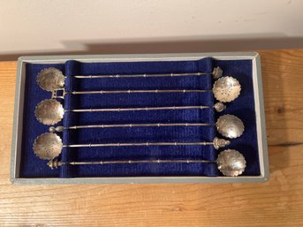 Set Of Sterling Long Spoons Takashimaya NY