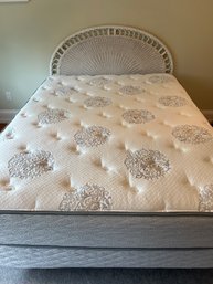 TLC Somerton For Hildreth's Dept Store Queen Mattress & Boxspring With Wicker Headboard