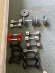 Lot Of 8 Sets Of Dumbells