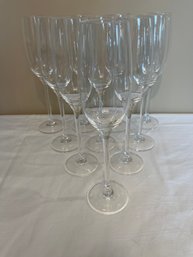 Set Of 10 Rona Champagne Flutes/wine Glasses