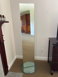 Floor Mirror With Round Glass Base