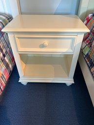 White One Drawer Nightstand