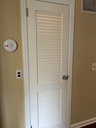 Wood Slatted Closet Door With Frame