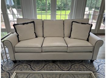 White Basset 3 Seat Sofa