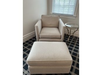 Crate & Barrel Sofa Chair And Ottoman