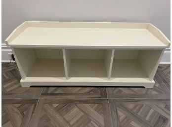 Pottery Barn White Storage Bench