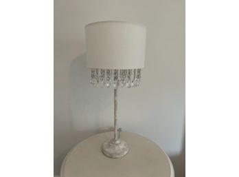 Single Restoration Hardware Crystal Lamp