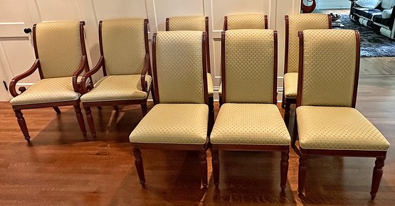 Set Of 8 Safavieh Upholstered Dining Chairs