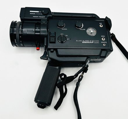 Vintage Elmo 2600AF Super 8 Camera With Sound - In Original Packaging - AS IS