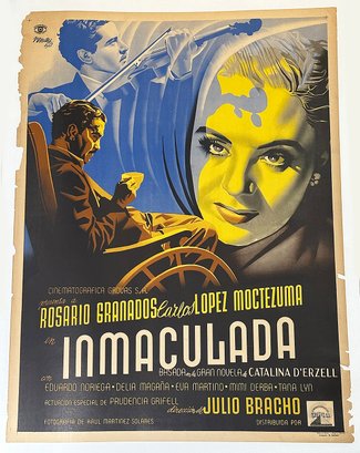 Vintage 1950 Mexican One-Sheet Movie Poster - INMACULADA - Linen Backed