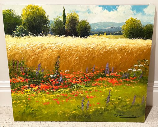 Gerhard Nesvadba Oil On Canvas Landscape Painting