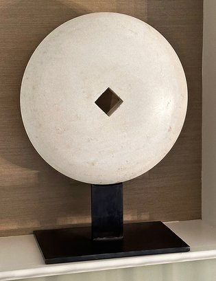 American Post-War Marble Disk Sculpture