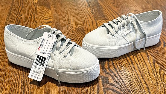 Superga Sneakers 2790 Platform In Grey Ash - Size Women's 8.5 - New In Box - Cost $80