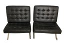 Pair Of Vintage Mid-Century Modern Mies Van Der Rohe Barcelona Style Chairs