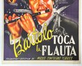 Vintage 1945 Mexican One-Sheet Movie Poster - EL BURRO QUE TOCO LA FLAUTA - Linen Backed