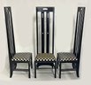 Set Of 6 - Charles Rennie Mackintosh Style Ingram Chairs - Original Cost $6000