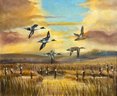 Harry Ross (1933-2014) Original Oil On Canvas - Canadian Geese