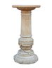Vintage Italian Marble And Carved Greek Key Classical Column Stand