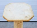 Vintage Italian Marble And Carved Greek Key Classical Column Stand