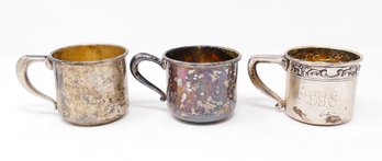 3 Different Sterling Silver Mugs - Gorham