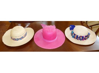 3 Ladies Straw Hats