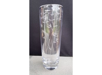 Orrefors Swedish Crystal Vase - Signed