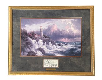 Thomas Kinkade Limited Edition Framed Print - Conquering The Storms - With COA