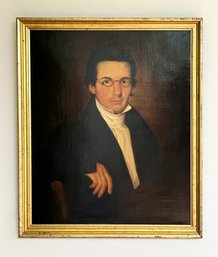 Original Oil On Canvas Portrait Painting - Early 1800's