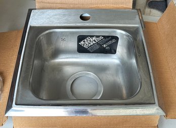 American Standard Drop-In Utility Sink - Nickel Chrome Stainless - Never Installed In Box