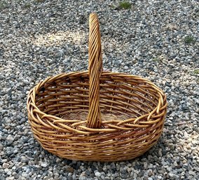 Large Woven Cane Handled Basket - 25' Long