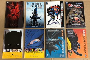 Lot Of 8 Batman Paperback Novels / Comic Books - DC Comics - Approx. Cover Price $160