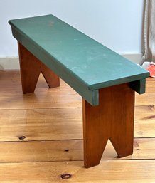 Vintage Wood Painted Bench