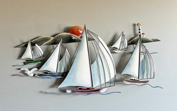 Metal Sailing Wall Decoration