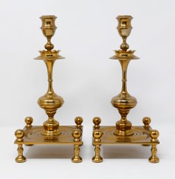 Vintage Gusums Bruk Swedish Brass Candlesticks