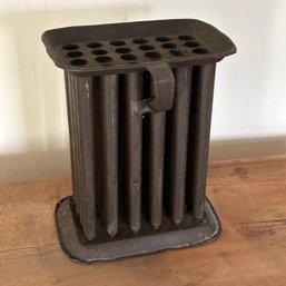 Antique Tin 18-Slot Candle Mold With Handle