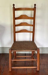 19th Century Ladder Back Chair With Splint Seat