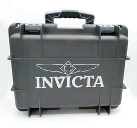 New Invicta 8-Slot Waterproof Hard Watch Case, In Black