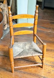 Primitive Child's Ladder Back Armchair - 18th C.